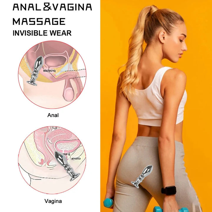 Stainless Steel Butt Plug Anal Vibrator And Prostate Massager