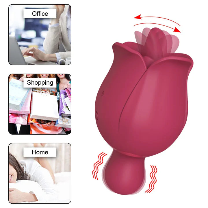 2 In 1 Clitoral Licking Massager Nipples Stimulator