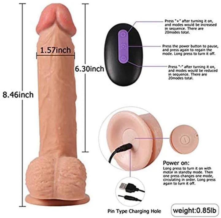 Realistic Penis Remote Control Dildo Vibrator