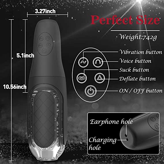 Male Automatic Masturbator with 4 Powerful Vacuum Suctions