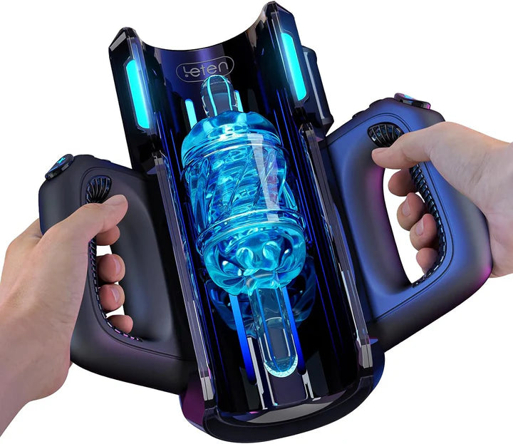 10 THRUSTING HIGH-SPEED MOTOR MASTURBATOR CUP WITH PHONE HOLDER