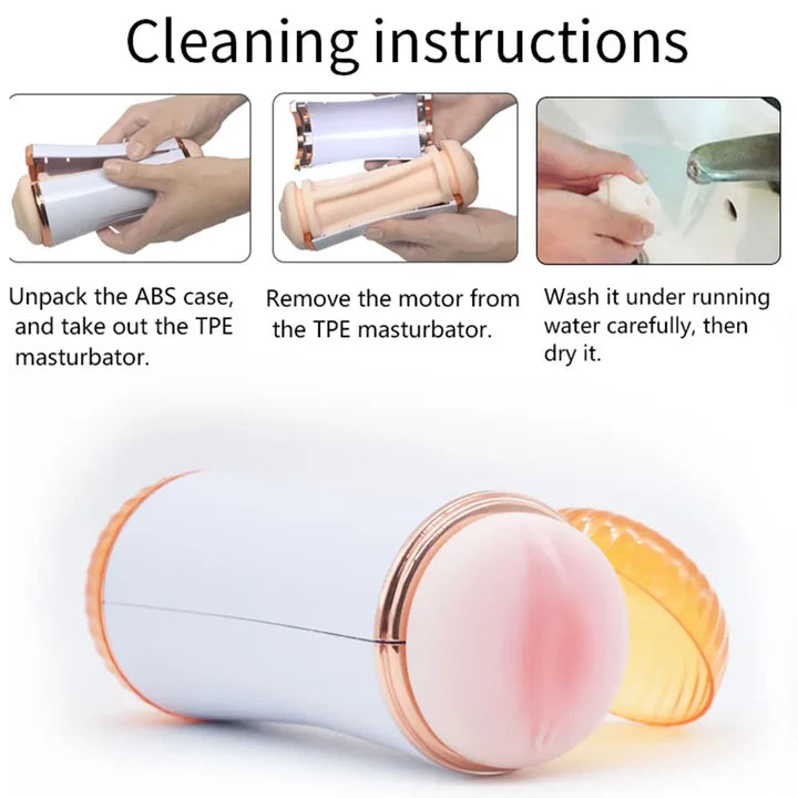 Automatic Dual Channel 10mode vibrator male masturbation Cup