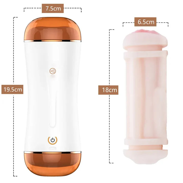 Automatic Dual Channel 10mode vibrator male masturbation Cup