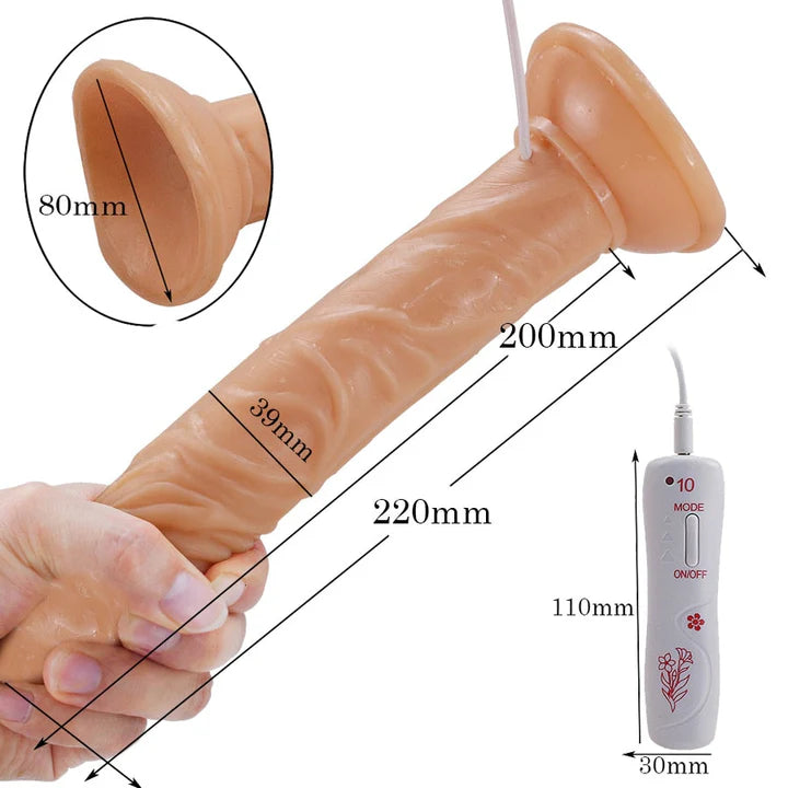 Double Motor Realistic Dildo Vibrator