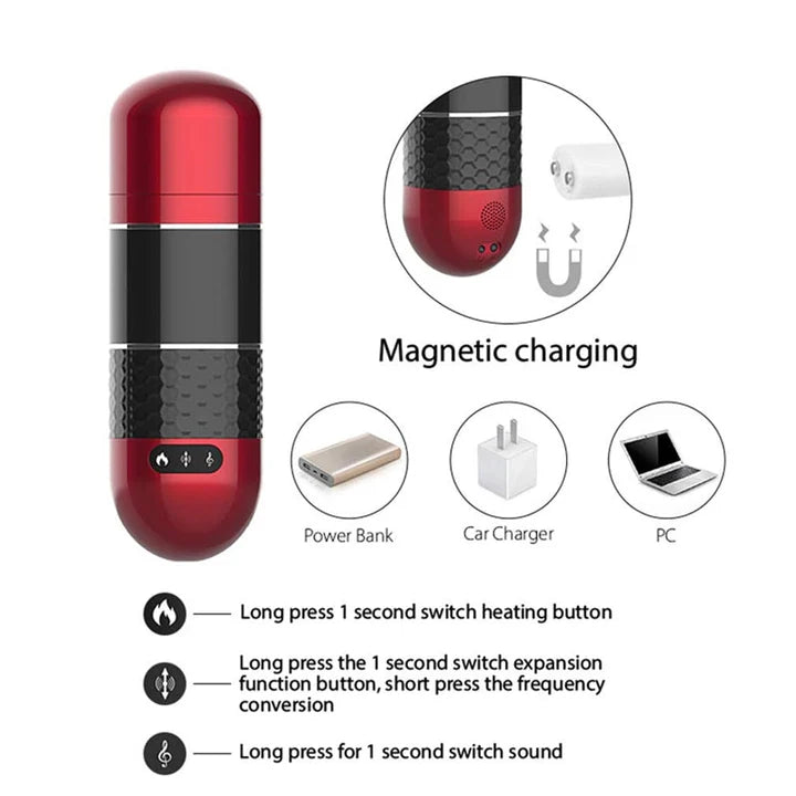 Automatic Heating Pocket Vagina Electric Smart Pulse Male Masturbator