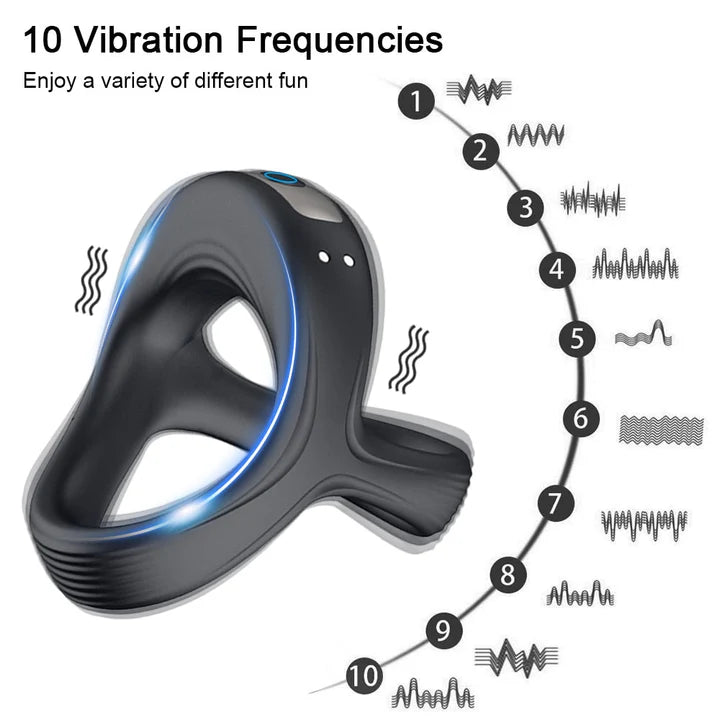 Vibrating Penis Ring for Men Erection Support