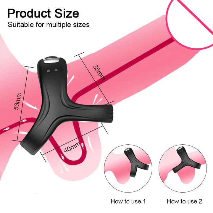 Vibrating Penis Ring for Men Erection Support