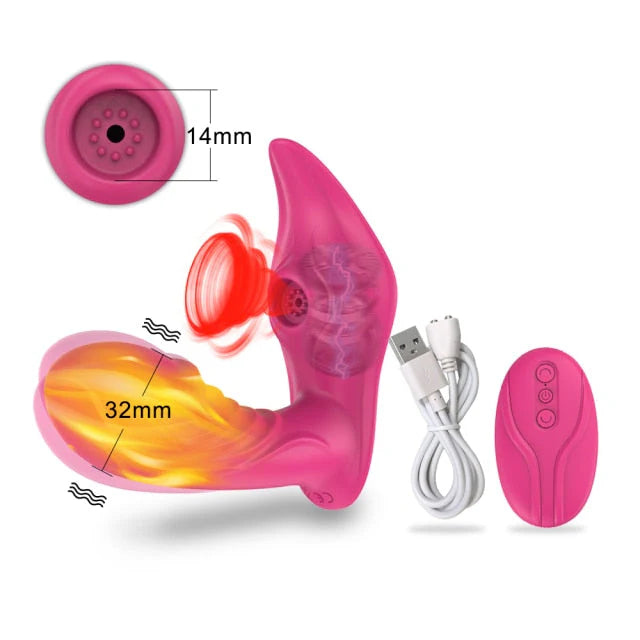 Vibration Suction Wearable Remote Vibrator