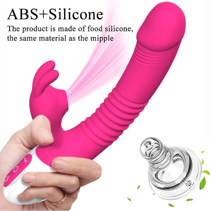 Rabbit Vibrator Sucking Vibration Heating G spot Clit Stimulator Dildo